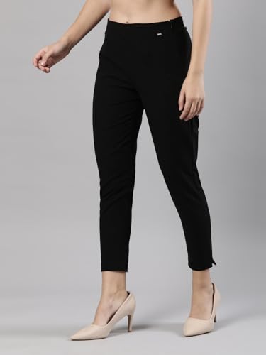 Image of Femmora Comfortable Fit Solid Straight Pant, Breathable Cotton Fabric with Side Zip Button Closure, for Women, Pack of 1