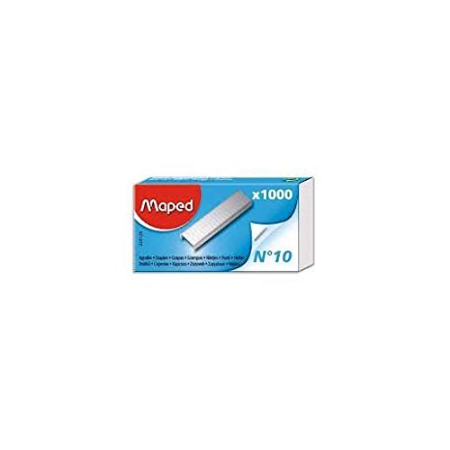 MAPED Pack of 3 Boxes of 1000 No10 Staples Zinc Plated, Silbergrau, N° 10 - Image 2