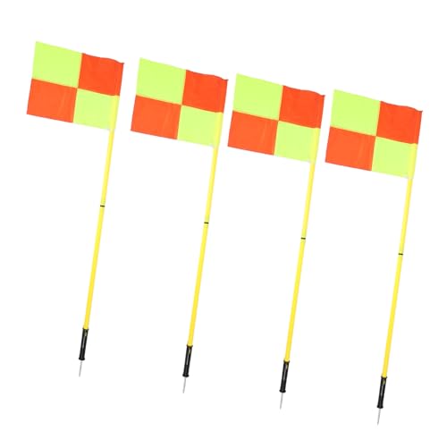 Banderas de Esquina de Fútbol, Juego de 4 Piezas con Postes, Colores Brillantes, 1.5 M de Longitud, para Entrenamiento y Juegos al Aire