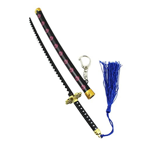 Roronoa Zoro Yubashiri Katana,Black Metal Model Sword Keychain Bags Pendant Desktop Decoration Party Supplies For Kids #TOP4