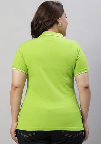 Image of Wear Your Opinion Women's Plus Size Tipped Collar Neck Polo Tshirt