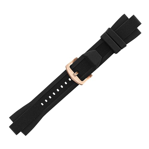 BuleVina Replacement Watch Band Smart Strap for Michael Kors Soft Rubber Wristband for MK8184 MK8729 MK9020 MK9020 MK9026 MK8152 MK8356 Raised Mouth Accessory (29mmx13mm, Black), No Gemstone