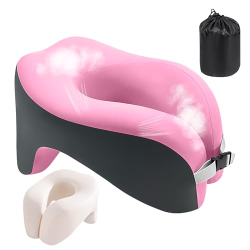 Memoria de espuma para el cojín cerebral en forma de U para Sonnellini ideal para Camping Yoga Volunteers Air Events y Escuela | Almohada Cervical, Almohada Práctica por Plan,