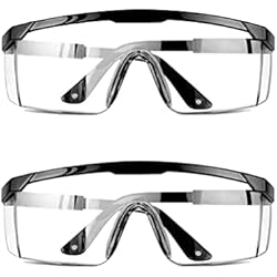 Gafas De Trabajo Amazon Pack de 2 Gafas de Protección/ Gafas de Seguridad Contra el Polvo, manchas y agentes contaminantes/ Gafas de Protección/ Gafas de Seguridad Para Trabajo/ Gafas Para Carpintería (Negro 1)