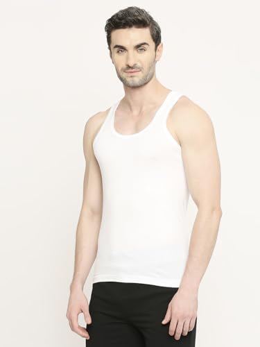 Image of VIP Bonus Classic Men Premium Cotton White Vest | Regular Fit | 100% Combed Cotton, Antibacterial and Odour Control White Vest | Combo Pack