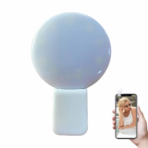 Xinhuju Clip Fill Video Light - Ring recargable USB Phone Light - Portable Ring Light for Photofing, Video Conferencing, Live Streaming, Selfies, blanco, Se référer au descriptif