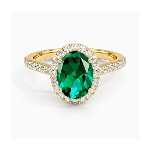 925 Sterling Silver Oval Shaped Ring 6X8 MM 1.5CT Gemstone Vintage Ring Engagement Ring for Women Oval Cut Unique Gemstone Bridal Wedding Ring Size 4~152