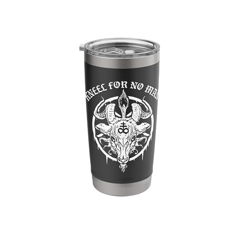 Gothic Occult Satanic Pentagram Leviathan Cross Baphomet Stainless Steel Insulated Tumbler