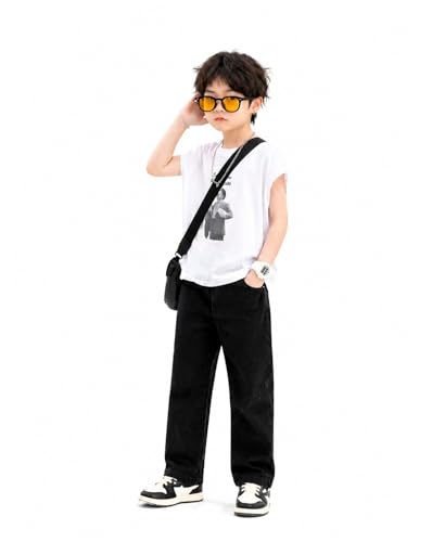 Image of A.T.U.N. (ALL THINGS UBER NICE) Boys Cotton Denim Jeans | Slim Fit Mid Rise Jeans | Classic 5 Pocket Stretchable Everyday Wear