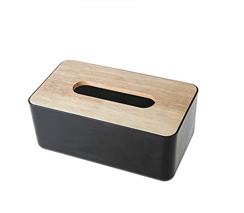 Preisvergleich Produktbild kaifang Creative taschentuchboxen, Quadratische Taschentuchbox Telefon Holz durch, schwarz, without phone wooden trough