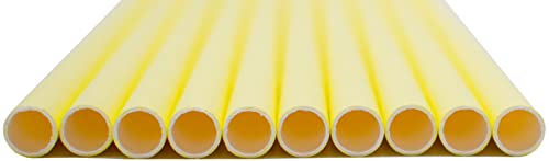 Pitillos biodegradables de papel, 300 unidades, amarillo pastel miniatura 3