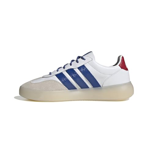Image of adidas Men's NCAA Team Barreda Decode, White /Collegiate Royal /Team Power Red /Kansas University, 8.5