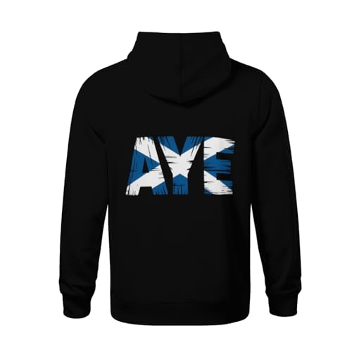 Kids Classic Distressed Style Scotland Independence AYE Boys Girls Lightweight Kangaroo Pocket Fleece Hoodies3