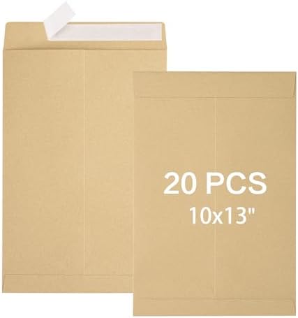 Amazon.com : JEFURE 20 Pcs 10x13 Self Seal Catalog Envelopes, Mailing ...
