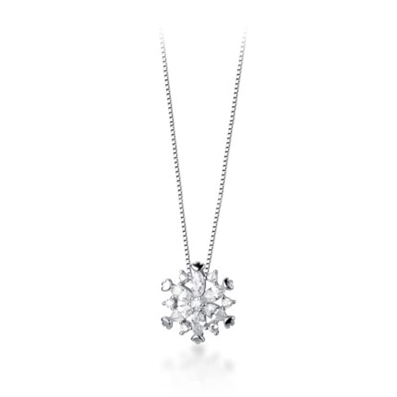 Cadeau femme : collier ras du cou étoile et flocon brillant