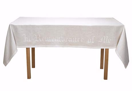 In Remembrance of Me Altar Frontal Linen 52 x 96" L