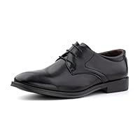 Hitmars Anzugschuhe Herren Schnürhalbschuhe Business Schuhe Klassischer Derby Oxford Lederschuhe Hochzeit Schuhe A Schwarz EU41