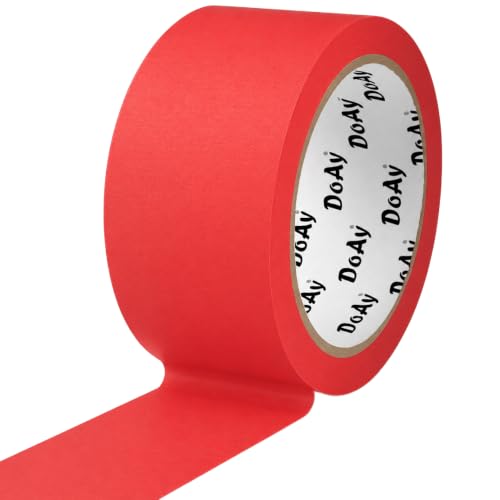 Image of Red Painters Tape - Masking Tape 2 Inch Wide (1.88 inch x 90FT) - Multi-Surface, Smart Adhesion, Indoor & Outdoor - 1 Roll Paint Tape for DIY, Labeling, Art, Car (#3910)