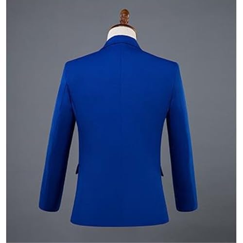 Men's Stylish Tux Dress 2 Pieces Suit Slim Tuxedo Blazers Pants Outfit with Rhinestone for Prom,Party,Wedding4