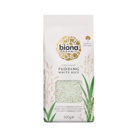 Biona Organic White Pudding Rice 500g Pack Cover