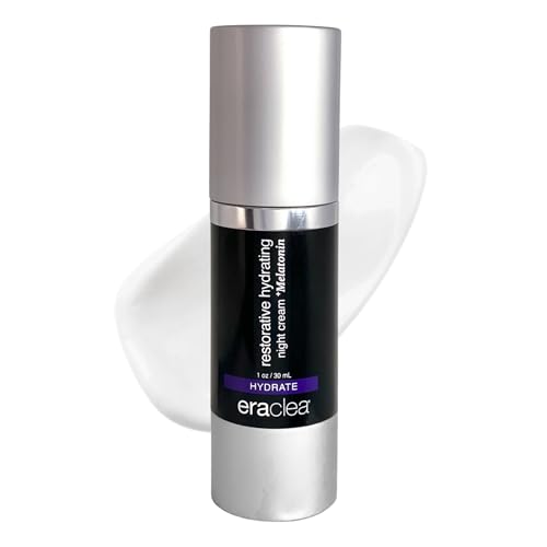 eraclea Hydrating Night Cream +Melatonin, Anti-Aging Face Cream with Hyaluronic Acid, Argireline, Peptides & Squalane, Enhances Skin Texture & Radiance, and Minimizes Wrinkles (1.0 fl oz)