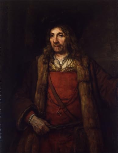 Toile Rembrandt L'homme au manteau fourré pour Rompre la Monotonie d'un Bureau