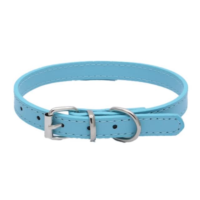 Alloy buckle leather dog collar cat collar size adjustable small and medium dog puppy collar dog supplies