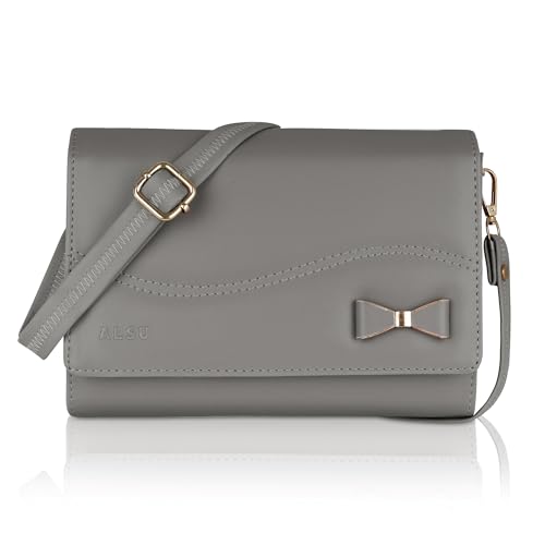 Image of ALSU Women's Sling Bag | Cross body bag| Side bag| Credit car slots| zipper pockets| detachable straps| adjustable straps| daily use| phone pockets