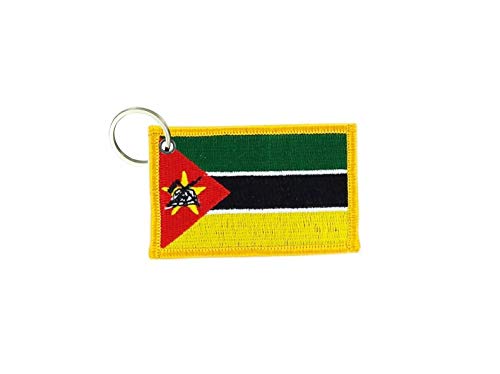 Akachafactory Porte cle cles Clef Brode Patch ecusson Badge Drapeau Mozambique