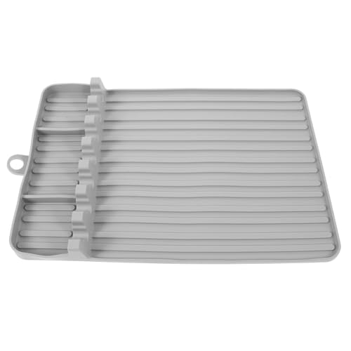 Kisangel Almohadilla de Silicona Parrilla Estera de Silicona Lado Almohadillas Accesorios para planchas de Silicona Estera de espátula Gel de sílice Grey