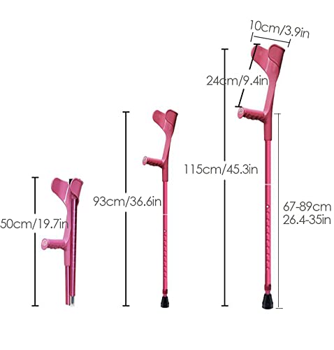 Regulowana aluminiowa kula ortopedyczna dla dorosłych, lekka, składana laska o wadze 0,5 kg z antypoślizgową gumową końcówką, ergonomiczna laska wspierająca dla osób o wzroście 150–196 cm, przenośna