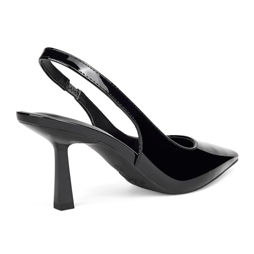 Image of Elisabet Tang Women's Kitten Heel Slingback Low Pumps 3 Inches Stiletto Pointed Closed Toe Elegant Dressy Bridal Wedding Party Shoes