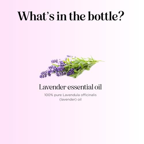 Image of Pure Lavender Essential Oil - Lavender Oil for Hair Skin and Nails Plus Aromatherapy Diffusers Humidifiers Linens and Baths for at Home Spa Self Care - Premium Grade Non-GMO in Glass Bottle (4 Fl Oz)