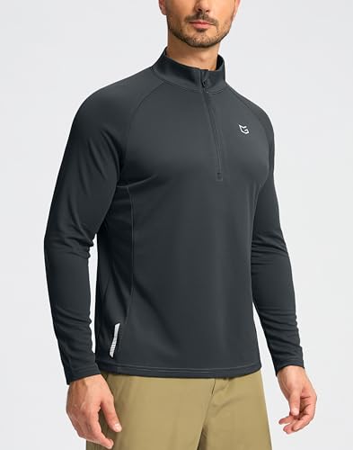 Image of G Gradual Men's Quarter Zip Pullover Running Athletic Shirts Long Sleeve | Lightweight, Quick Dry, Moisture Wicking, Sun Protection, 1 /4 Zip Golf Pullover for Men Workout, Gym, Hiking, Casual