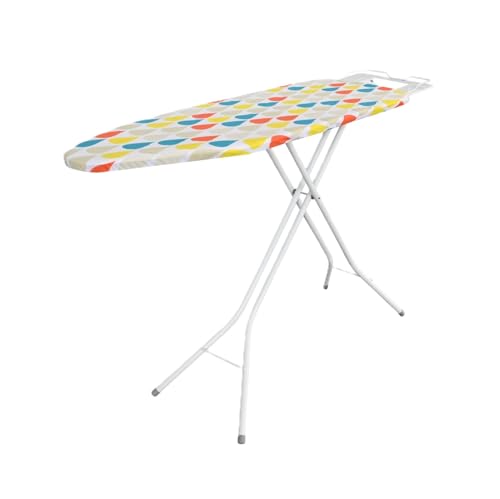 Lightweight Folding Ironing Board with Iron Rest, Sturdy 4 Leg With Strong Frame and 100% Cotton...