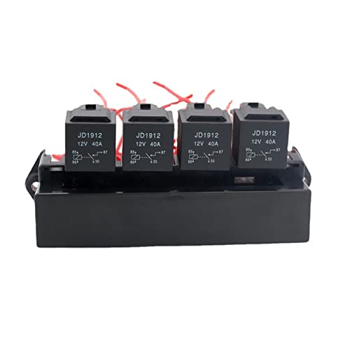 Boîte à fusibles 15 voies et 4 relais 12V 40A pour circuits électriques de voiture