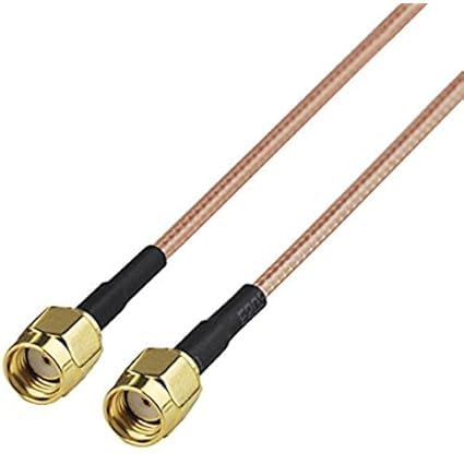 NISTECH Rf Coaxial Cable RG316 (50cm / Pack of 2) Connector For RP-SMA Male to RP-SMA Male Straight Assembly Pigtail Extension 1
