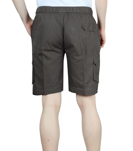 Image of Men Cotton Regular Fit Solid Short | 2 Zipper Pocket | 3 Button Pockets | Versatile Half Pants for Everyday -