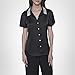 KARL LAGERFELD Paris Women's Button Down, Black, Medium