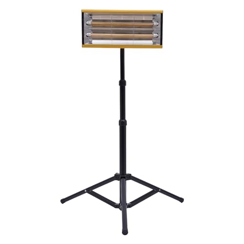 Infrared Paint Curing Lamp with Timer 2000W Paint Drying Lamp Shortwave Infrared Paint Baking Lamp with Bracket Adjustable Height and Angle Car Body Repair Paint Dryer