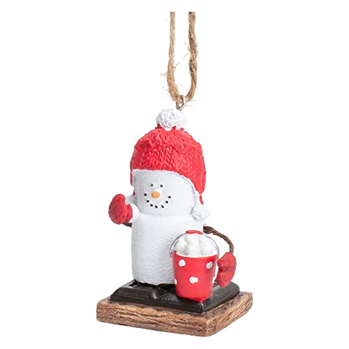 Ganz S'mores with Snowballs Ornament, Polyresin, 2.88 Inches Width, 3.36 Inches Height, Multicolor