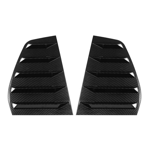 Carbon Fiber Look 2X Car Side Quarter Rear Window Louver Vent Cover Trim Compatible for VW Golf 6 MK6 GTI R 2010-2014