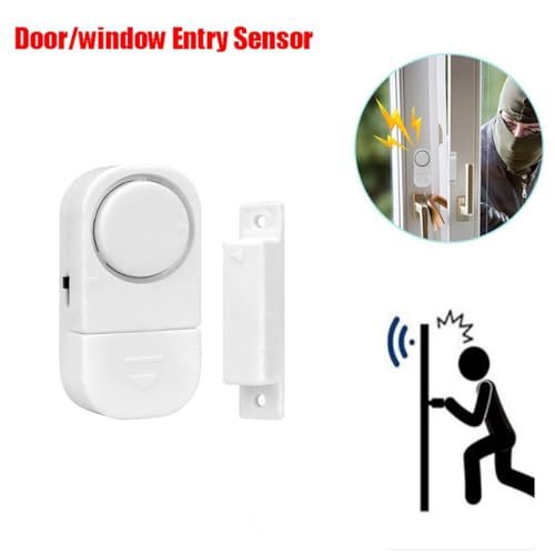 Kit 2 Alarmes Sensor Magnético Portas e Janelas Autoadesivo Com Bateria