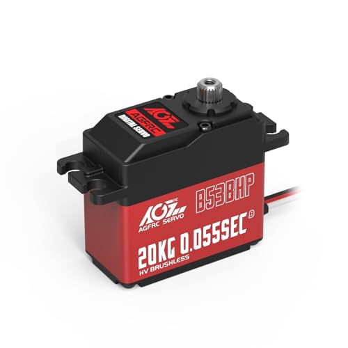 AGFRC Bürstenloser Hochgeschwindigkeits-Lenkung RC-Servomotor – 0,055s Digital-Servo mit Metallgetriebe für 1/10 RC Auto Boot Crawler (B53BHP V2) AGFRC Bürstenloser Hochgeschwindigkeits-Lenkung RC-Servomotor – 0,055s Digital-Servo mit Metallgetriebe für 1/10 RC Auto Boot Crawler (B53BHP V2)
