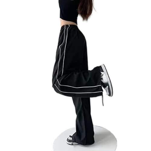 Women's Low Waist Cargo Pants Casual Solid Color Harajuku Vintage Y2K Low Rise Baggy Jogger Relaxed Cinch Pants2