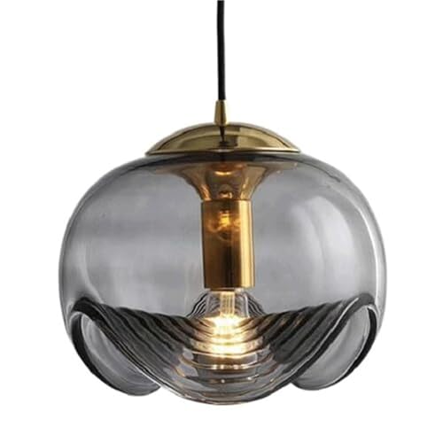 Lustre industriel en verre E27 pour illuminer un couloir ou salon sombre