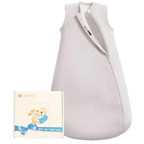 Baby Sleep Sack, 1.0 Tog Supersoft Thermostatic Cotton Toddler Sleeping Sack for Babies Infant, 2-Way Zipper Baby Wearable Blanket for All Season