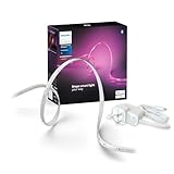 Philips Hue Indoor 3-Meter Smart LED Solo lightstrip (Non Extendable) - 1 Pack - Control with Hue App - Works with Alexa, Google Assistant and Apple HomeKit, Plug Type G, White [Energy Class G]
