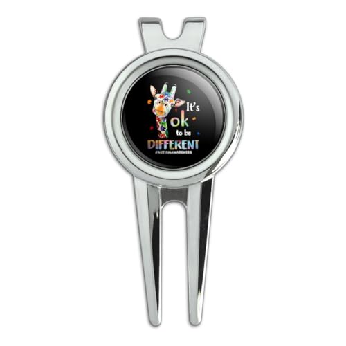 GRAPHICS & MORE Autism Awareness Giraffe Golf Divot Repair Tool and Ball Marker