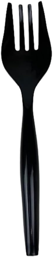 10" Black Heavy Duty 144 Pcs Disposable Plastic Serving Forks for Buffets, Catering, Parties and Events | DHG Professional Stylish, Sturdy, Utensils for Hassle-Free Serving and Cleanup